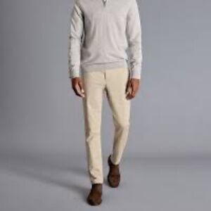 Charles Tyrwhitt Classic Fit Flat Front Chino Pants